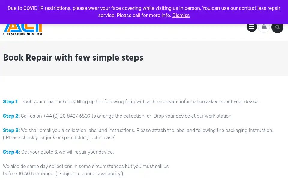 Screenshot of aciplc.com