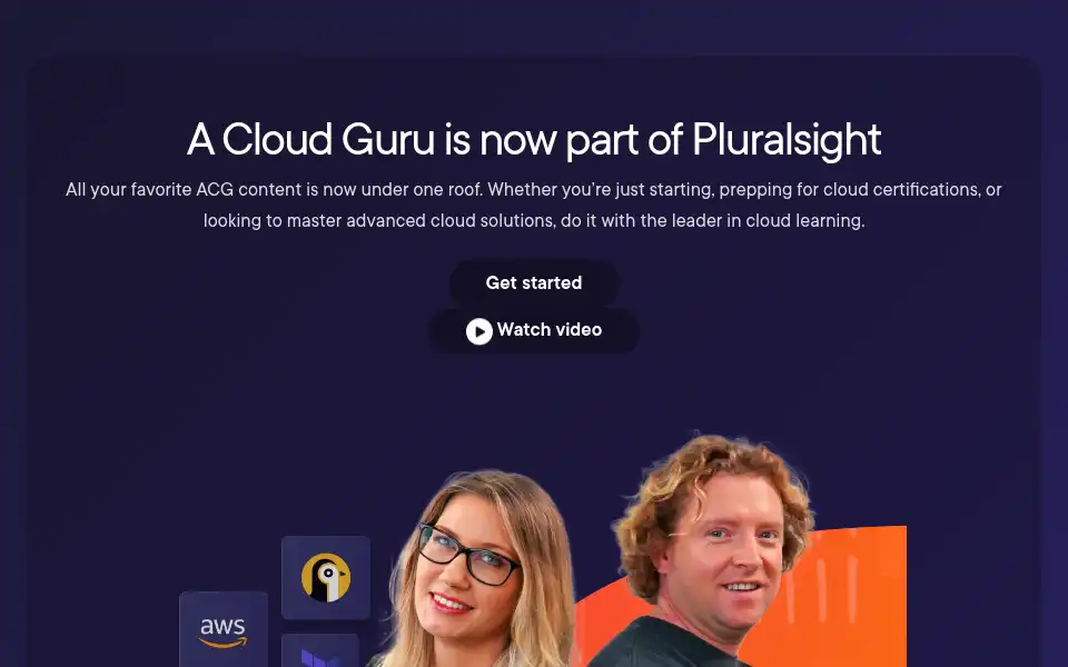Screenshot of acloudguru.com