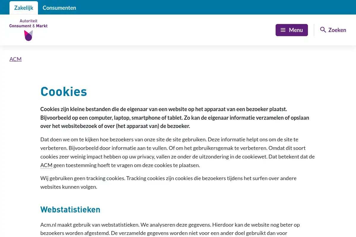 Screenshot of acm.nl