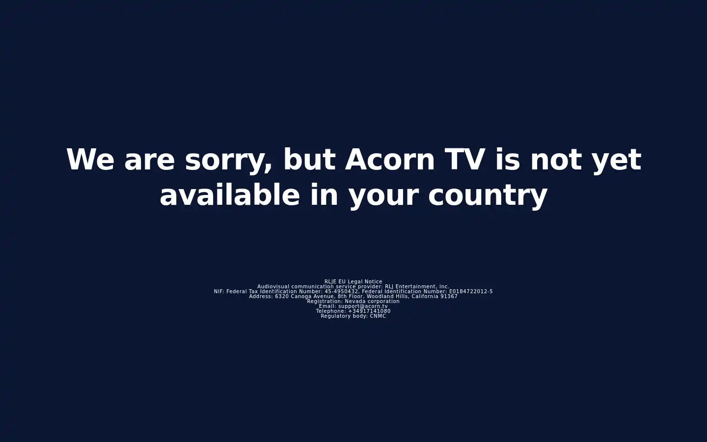 Screenshot of acorn.tv