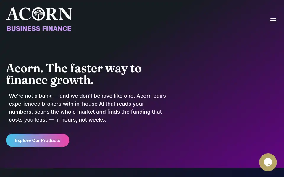 Screenshot of acornbusinessfinance.co.uk