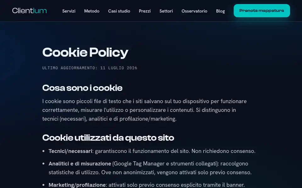 Screenshot of acquisizioneclienti.it