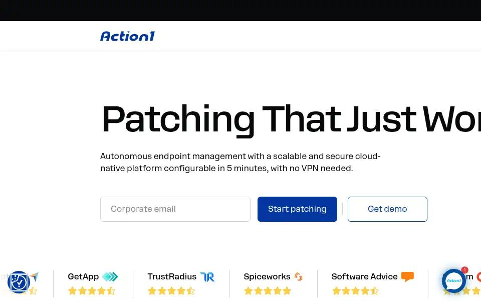 Screenshot of action1.com