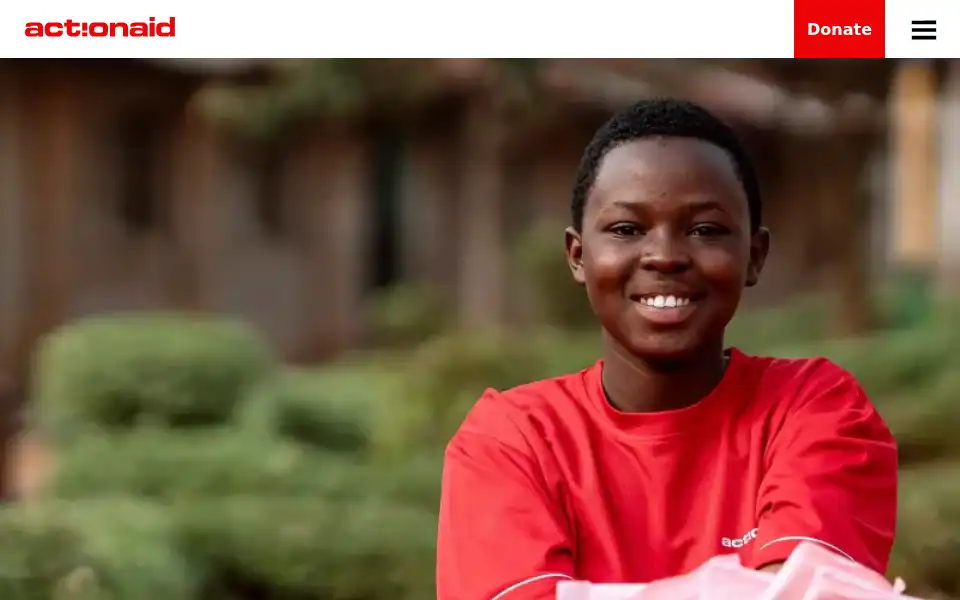 Screenshot of actionaid.org.uk