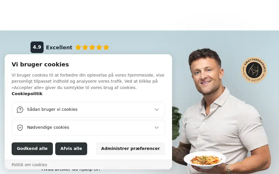 Screenshot of actionanton.dk