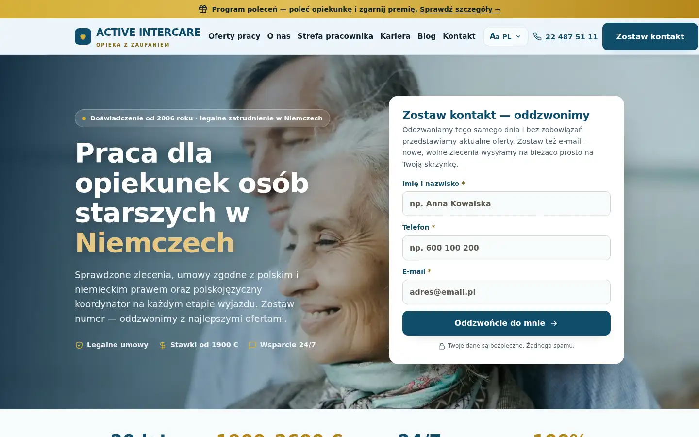 Screenshot of active-intercare.pl
