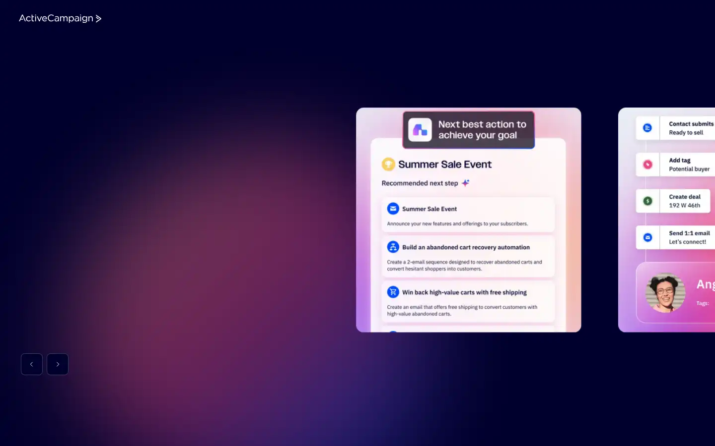 Screenshot of activecampaign.com
