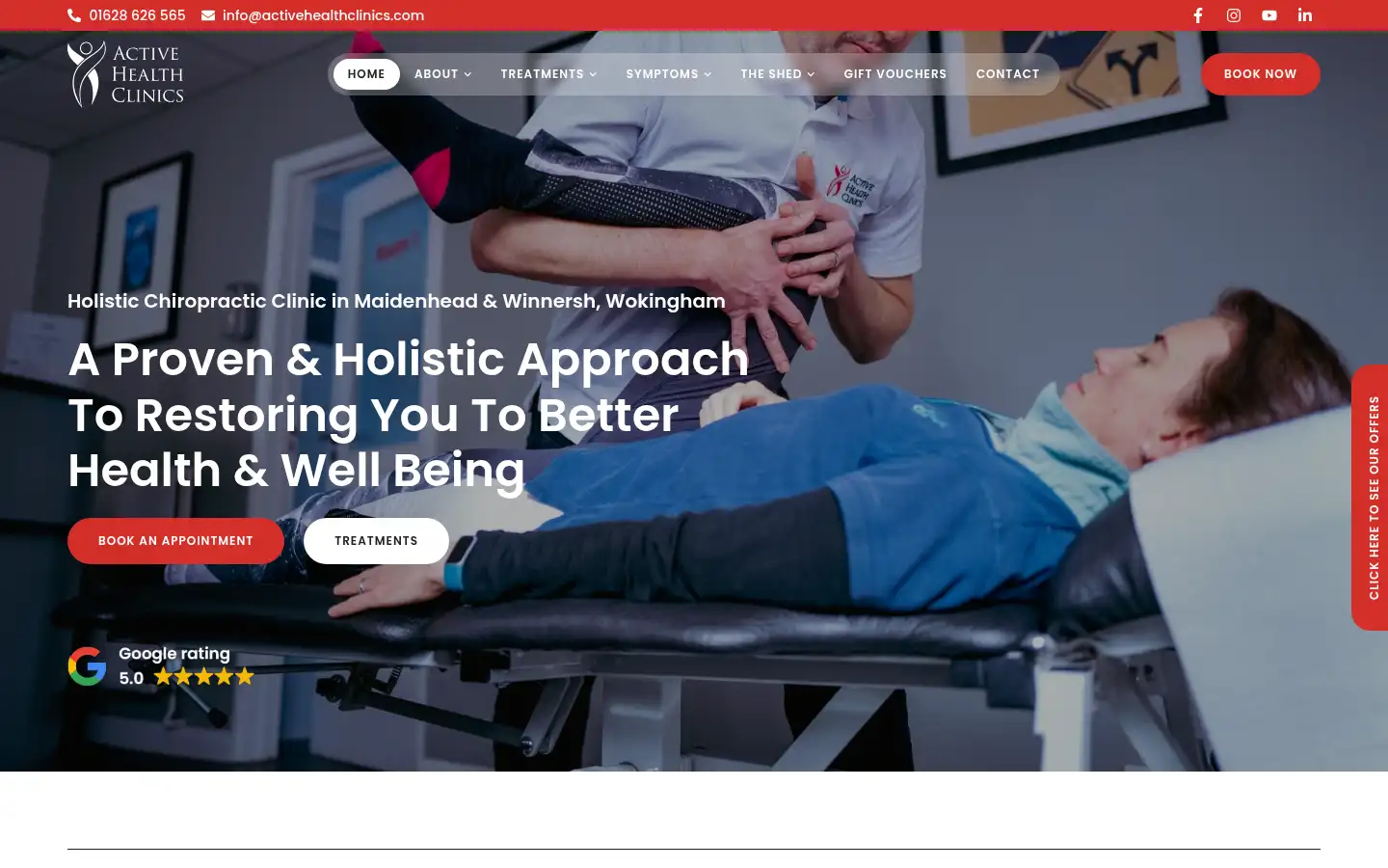 Screenshot of activehealthclinics.com