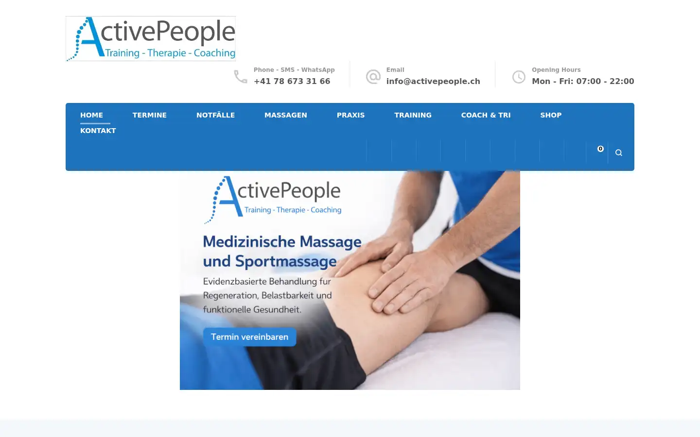 Screenshot of activepeople.ch