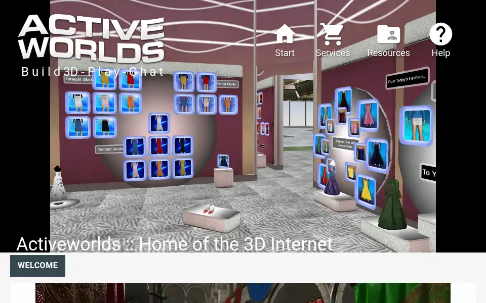 Screenshot of activeworlds.com