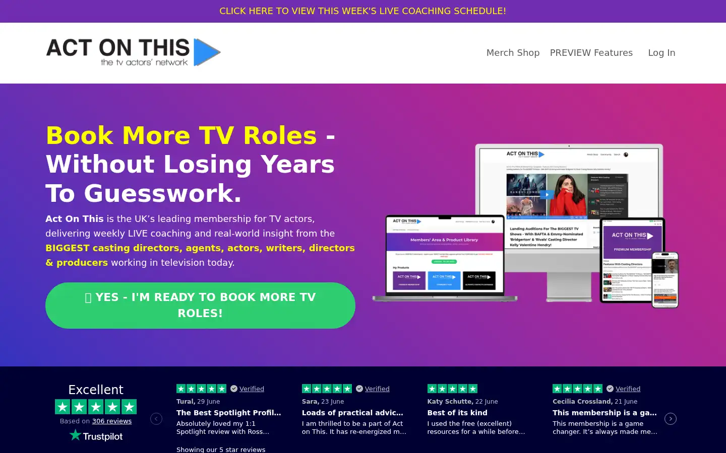Screenshot of actonthis.tv