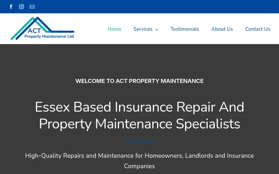 Screenshot of actpropertymaintenance.co.uk