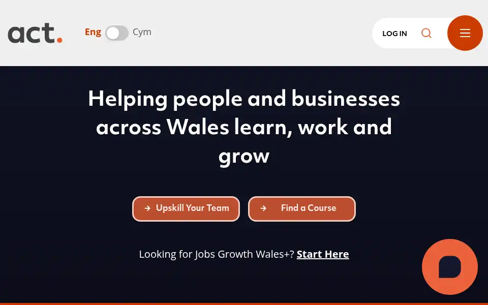 Screenshot of acttraining.org.uk