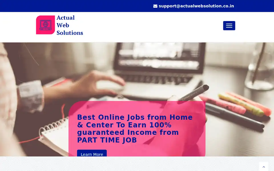 Screenshot of actualwebsolution.co.in