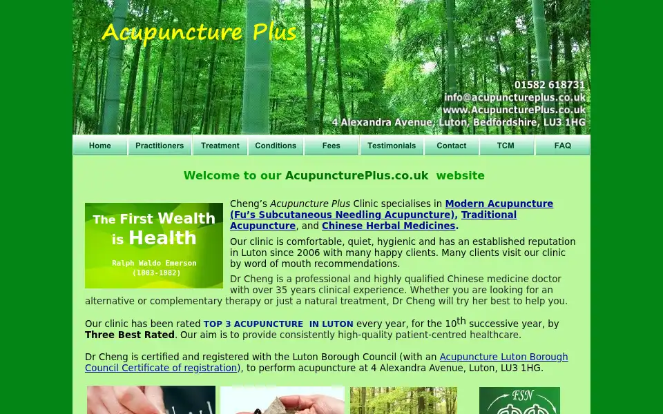 Screenshot of acupunctureplus.co.uk