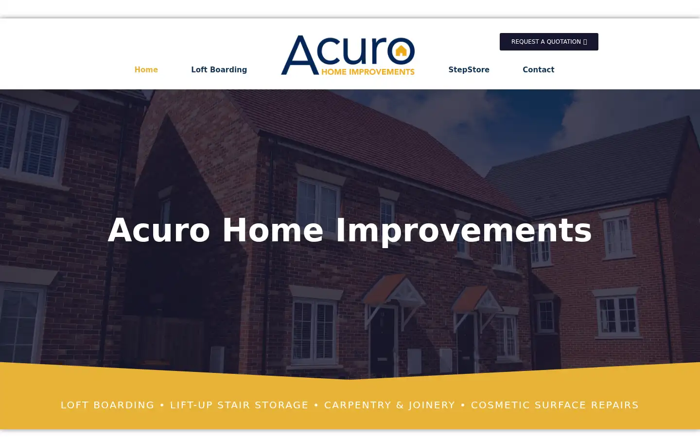 Screenshot of acurohomeimprovements.co.uk