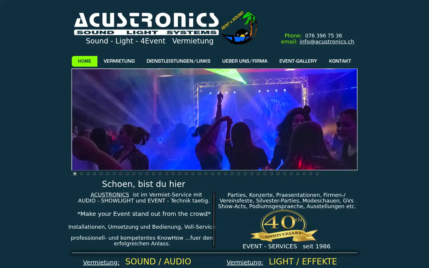 Screenshot of acustronics.ch