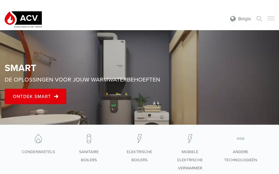 Screenshot of acv.com
