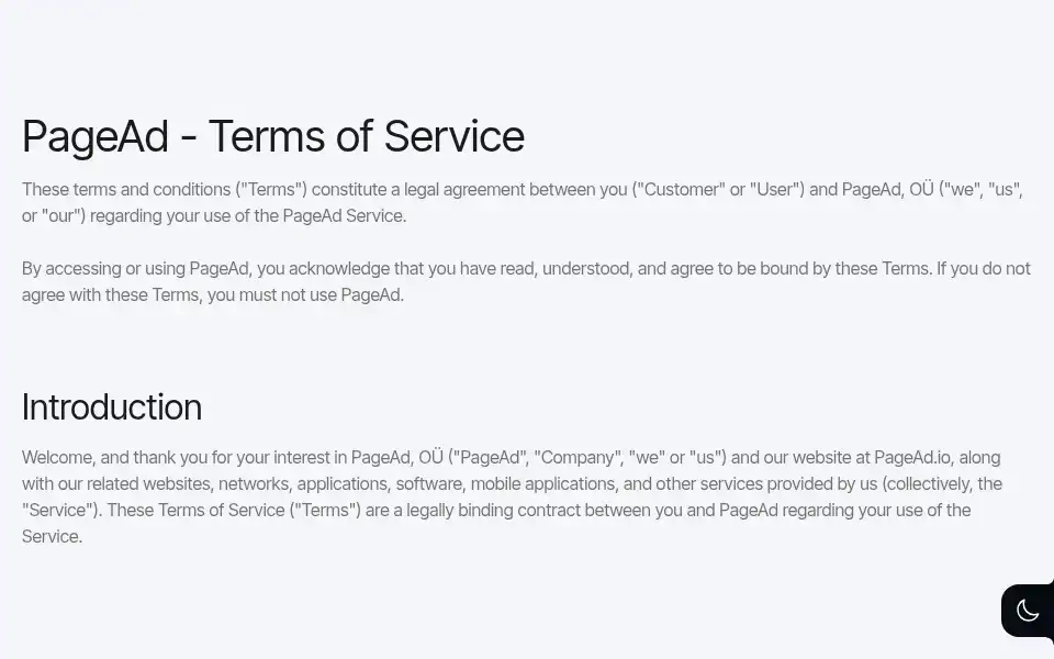 Screenshot of ad.page