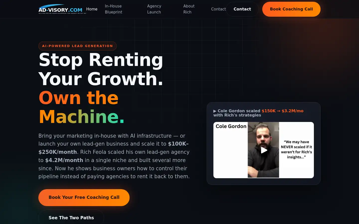 Screenshot of ad-visory.com