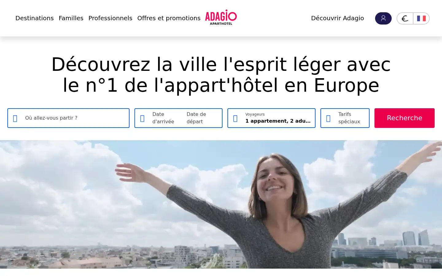 Screenshot of adagio-city.com
