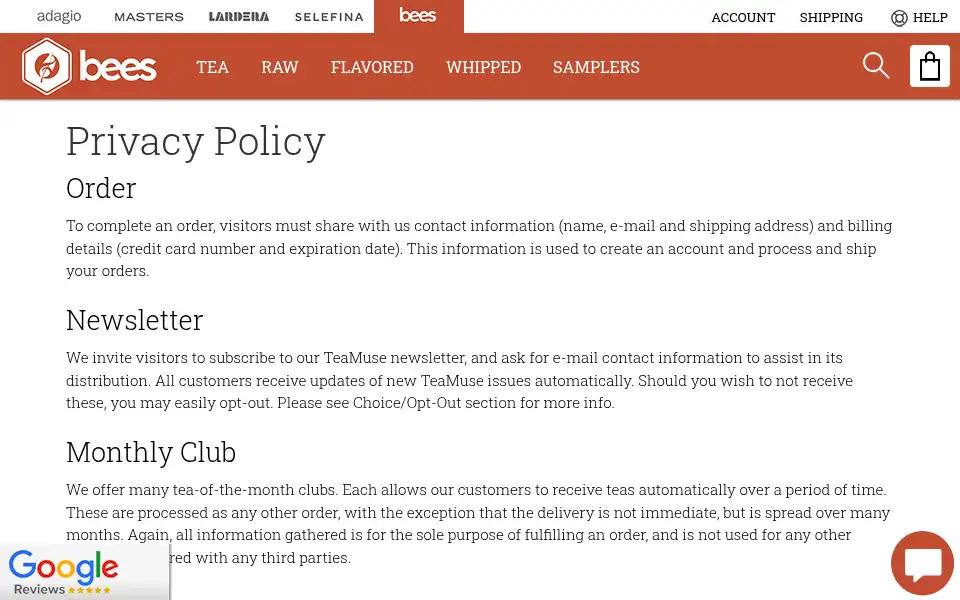 Screenshot of adagiobees.com