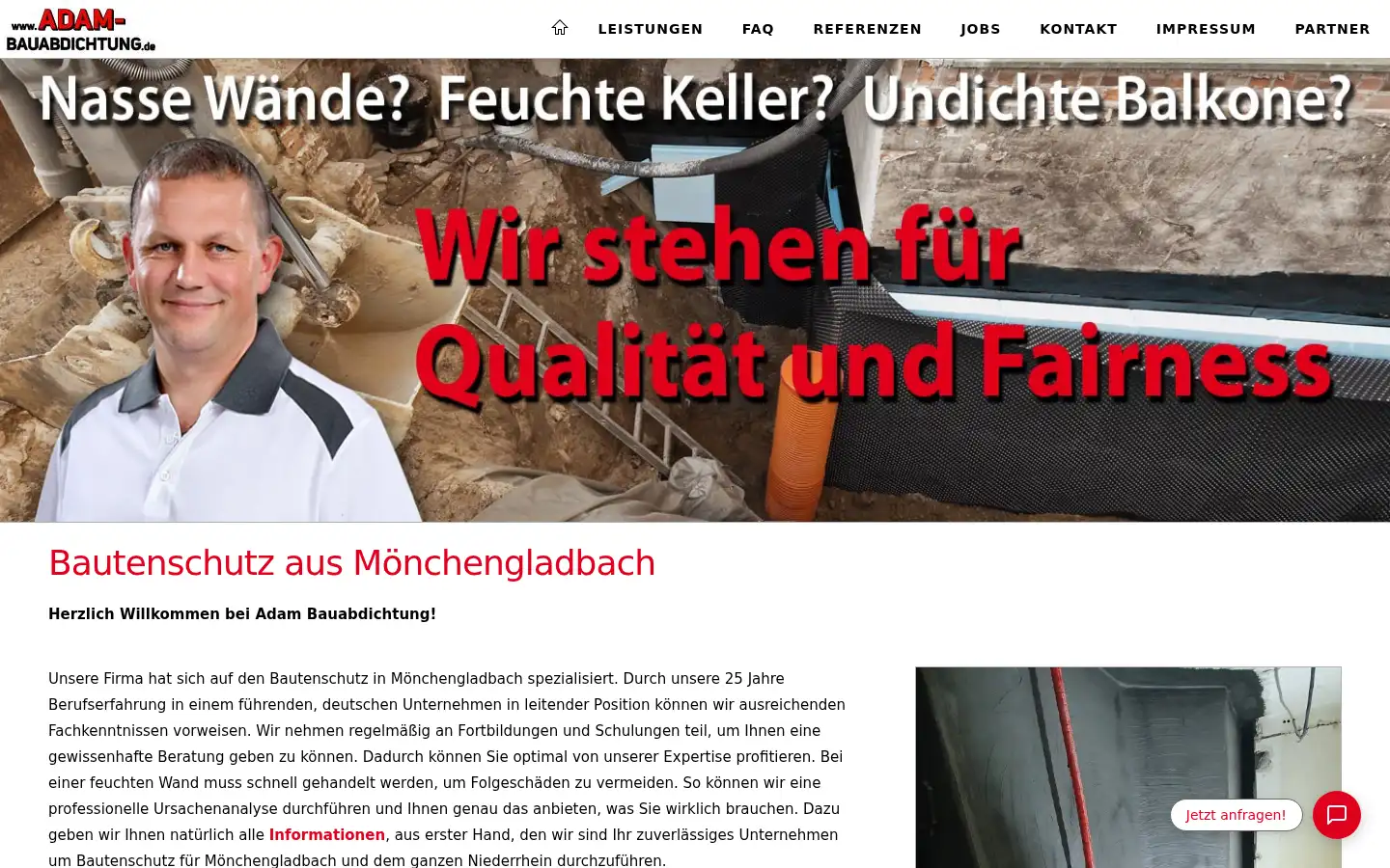 Screenshot of adam-bauabdichtung.de
