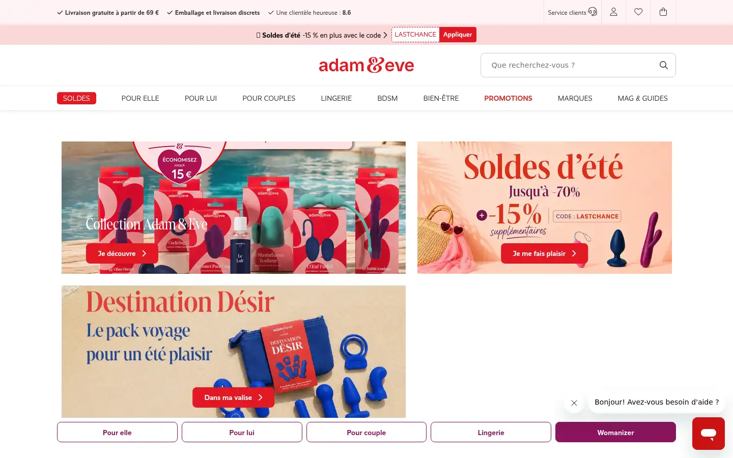 Screenshot of adameteve.fr