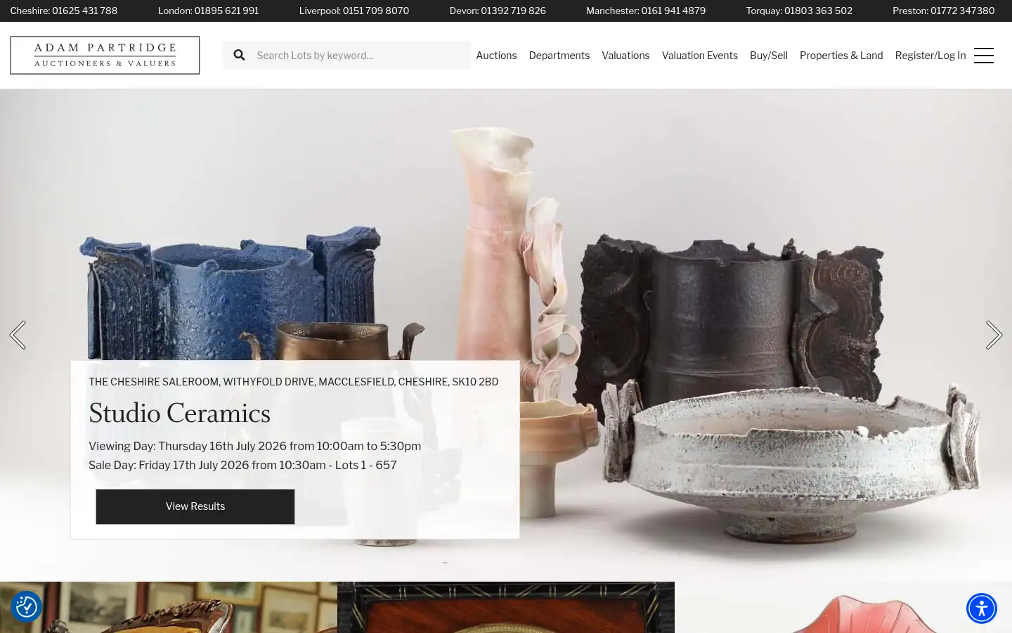Screenshot of adampartridge.co.uk