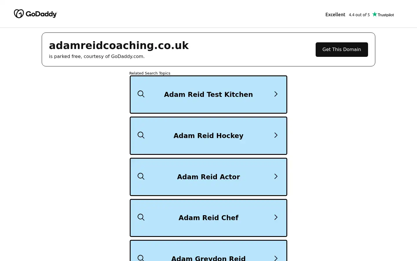 Screenshot of adamreidcoaching.co.uk