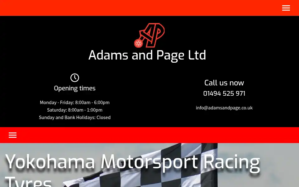 Screenshot of adamsandpage.co.uk