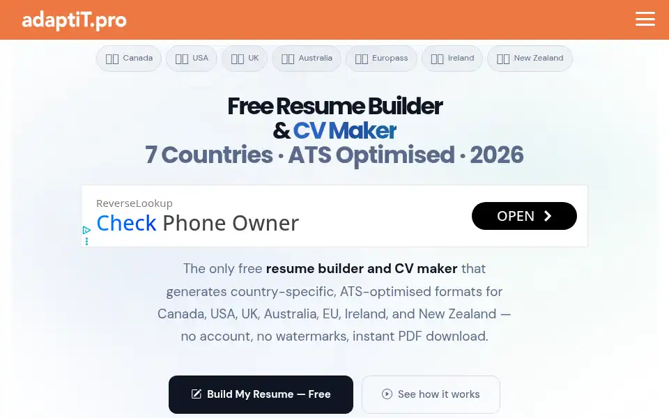 Screenshot of adaptit.pro