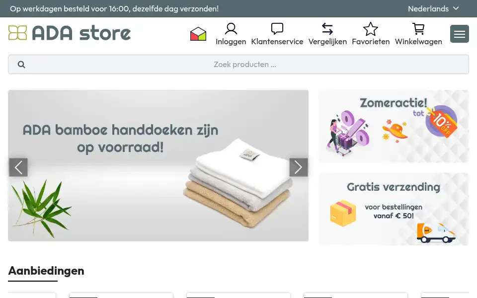 Screenshot of adastore.nl