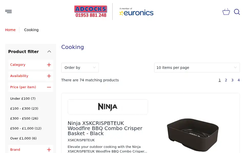 Screenshot of adcocks.co.uk