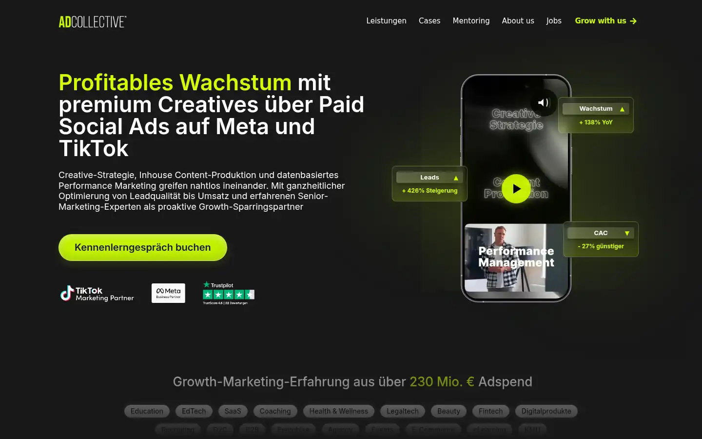 Screenshot of adcollective.de