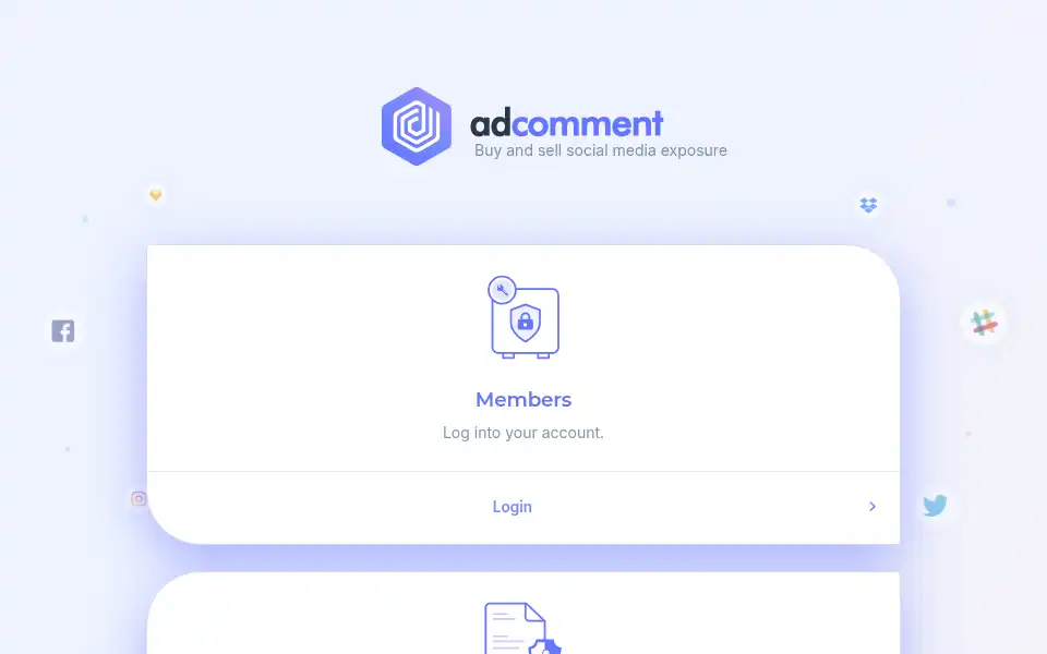 Screenshot of adcomment.com
