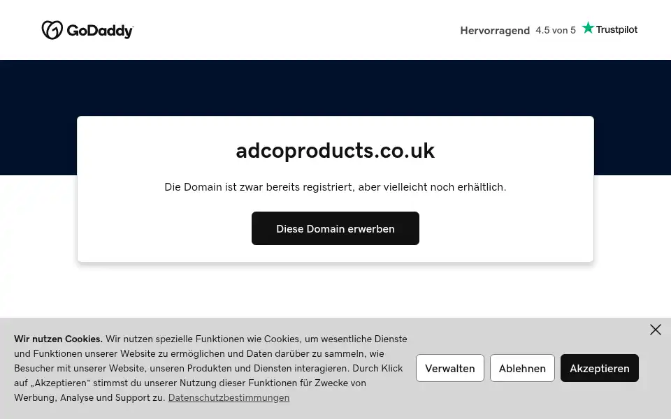 Screenshot of adcoproducts.co.uk