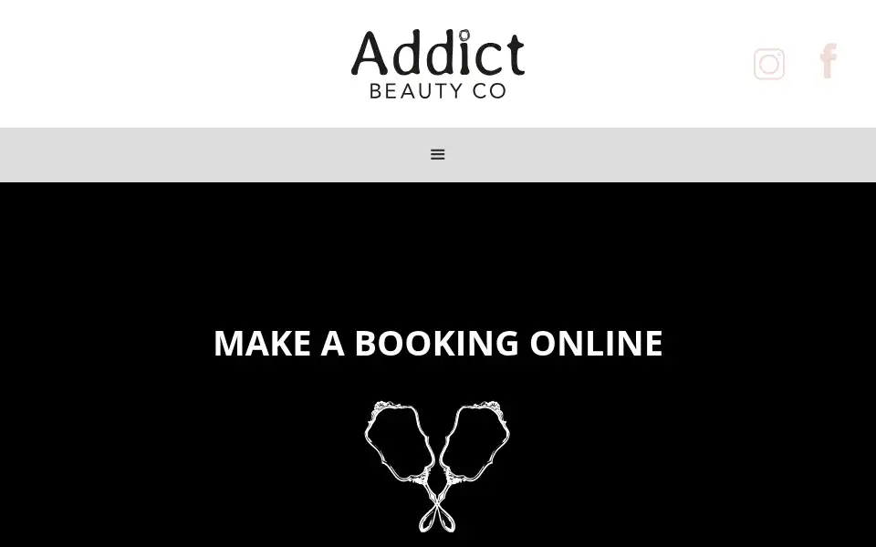 Screenshot of addictbeautyco.co.uk