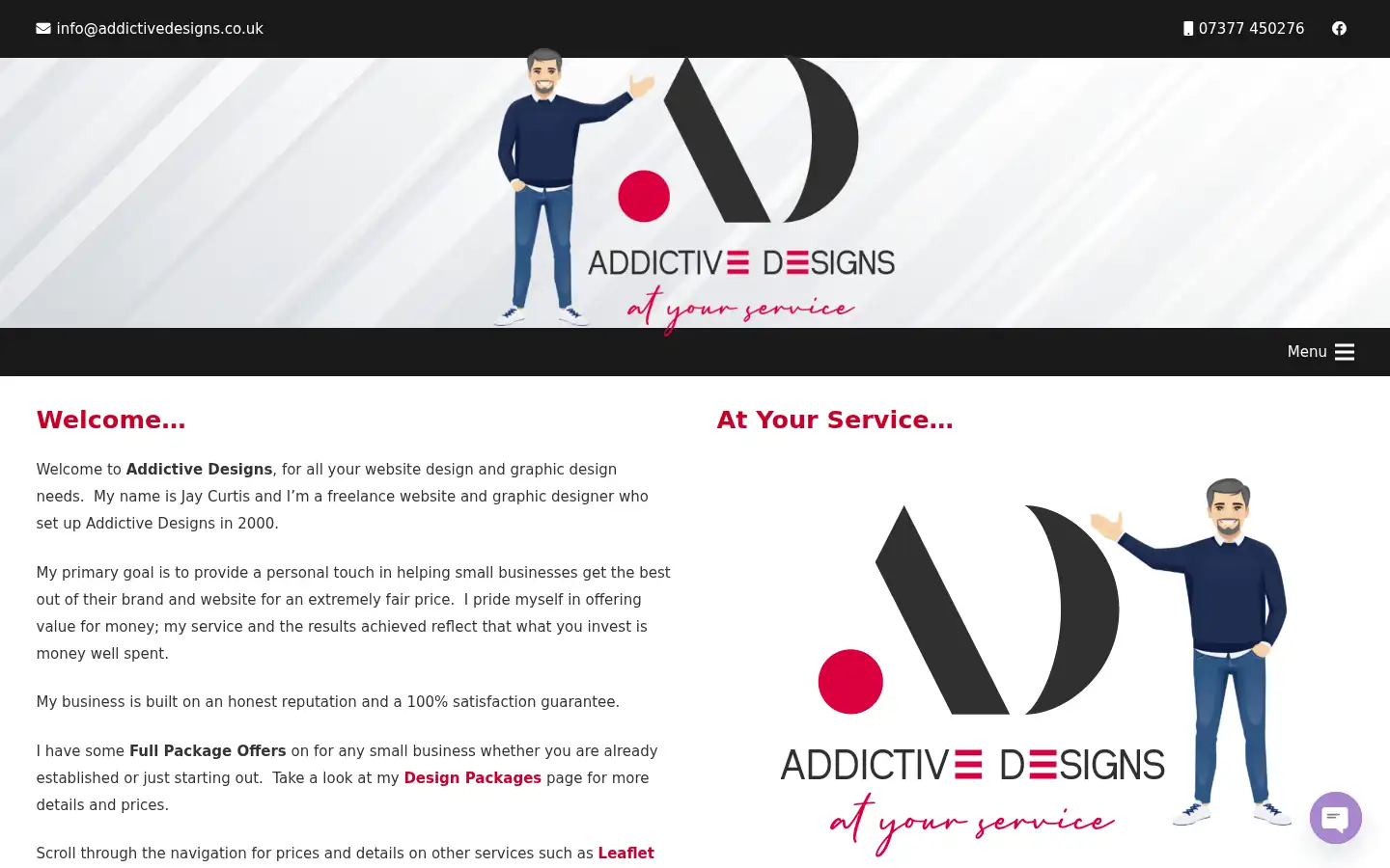 Screenshot of addictivedesigns.co.uk