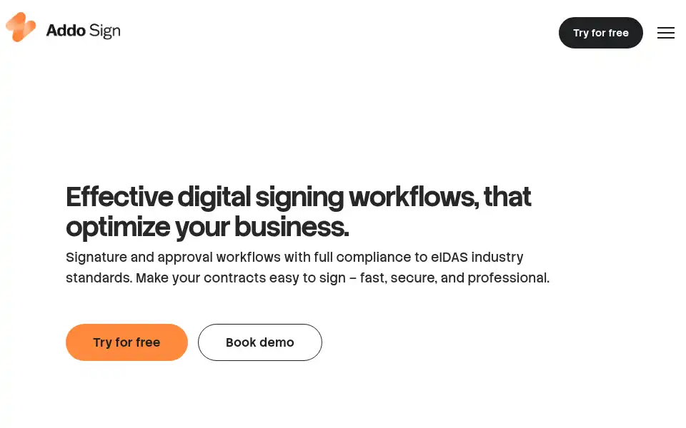 Screenshot of addosign.com