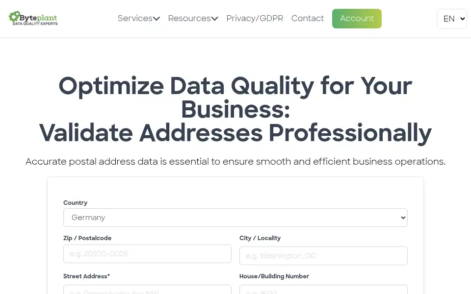 Screenshot of address-validator.net