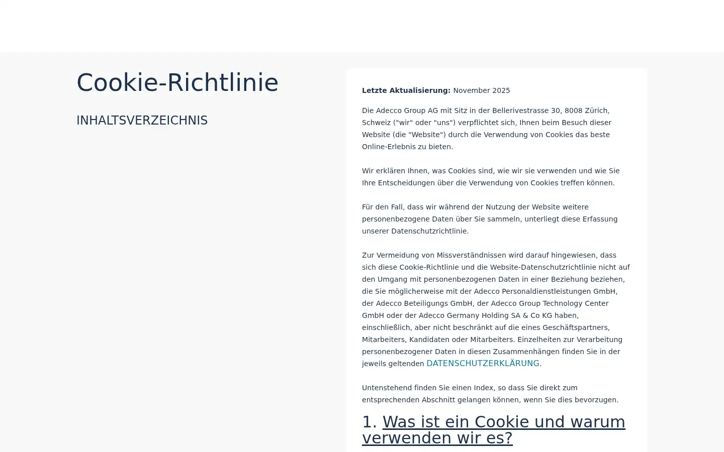 Screenshot of adecco.de