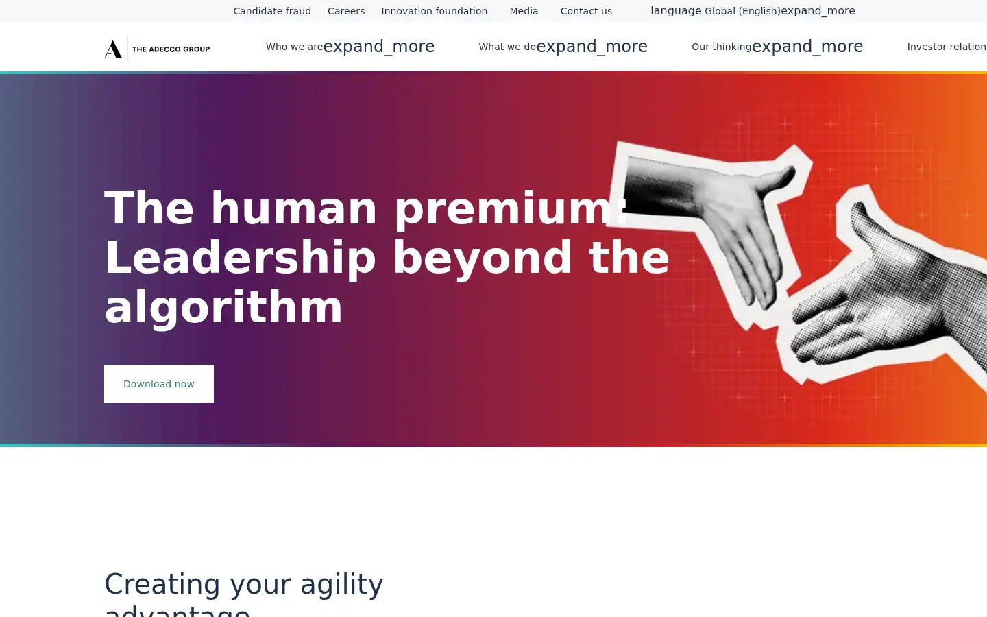 Screenshot of adeccogroup.com