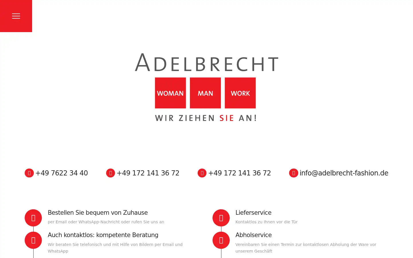 Screenshot of adelbrecht-fashion.de