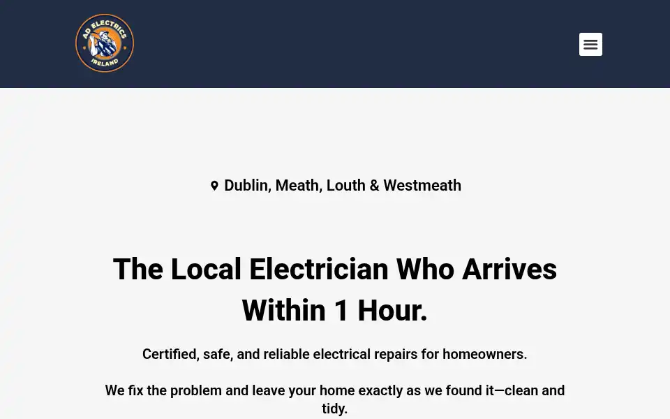 Screenshot of adelectrics.ie