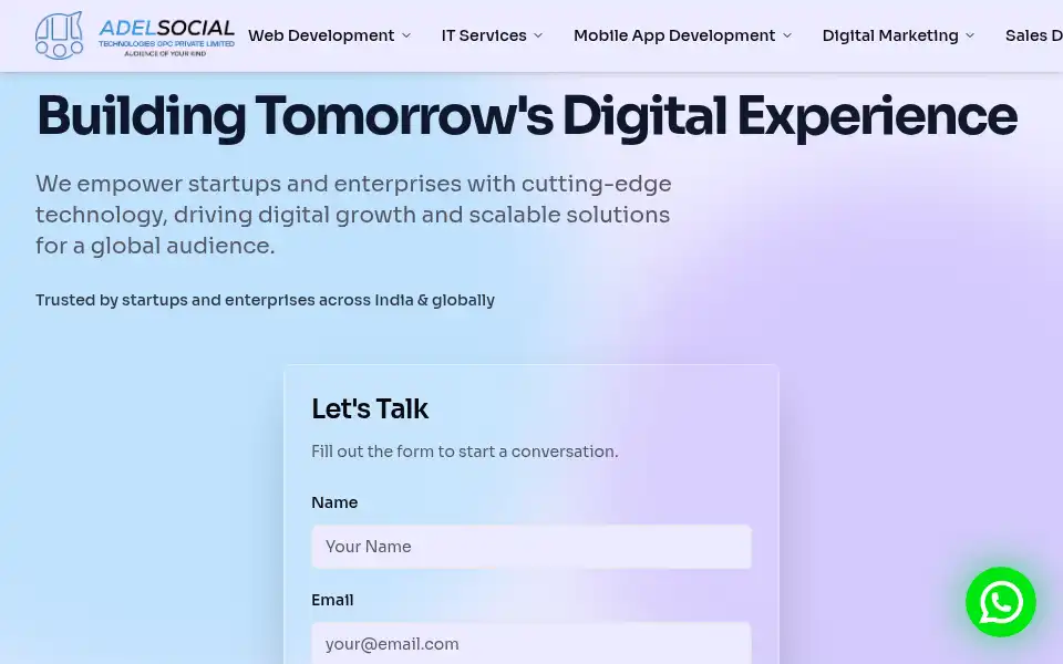 Screenshot of adelsocial.com