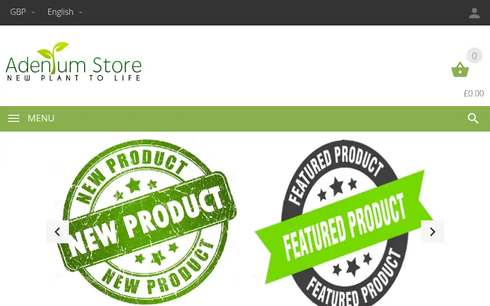 Screenshot of adeniumstore.com