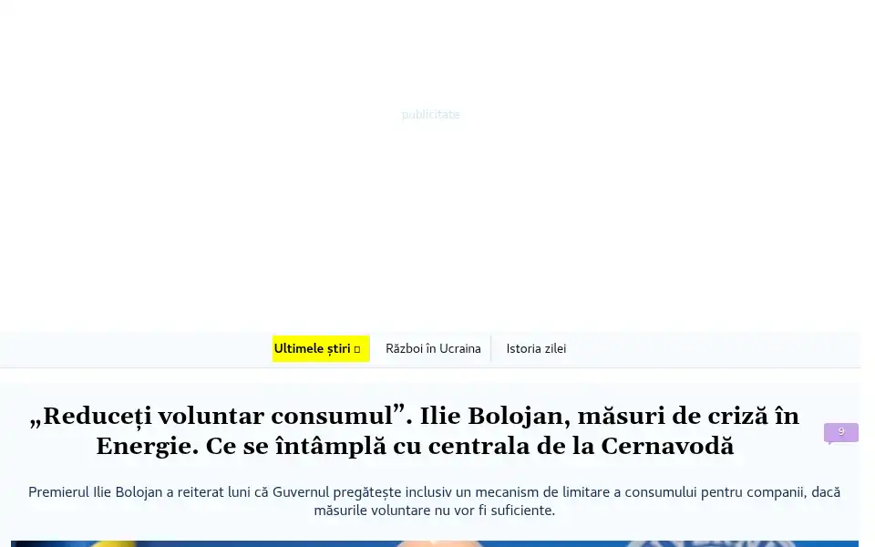 Screenshot of adevarul.ro