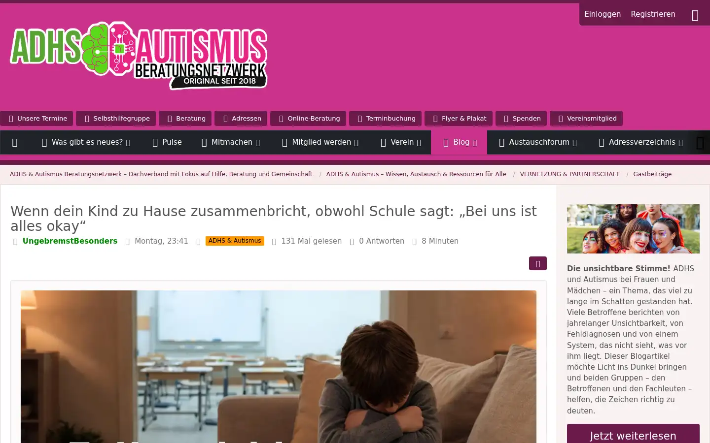 Screenshot of adhs-autismus-adressen.de