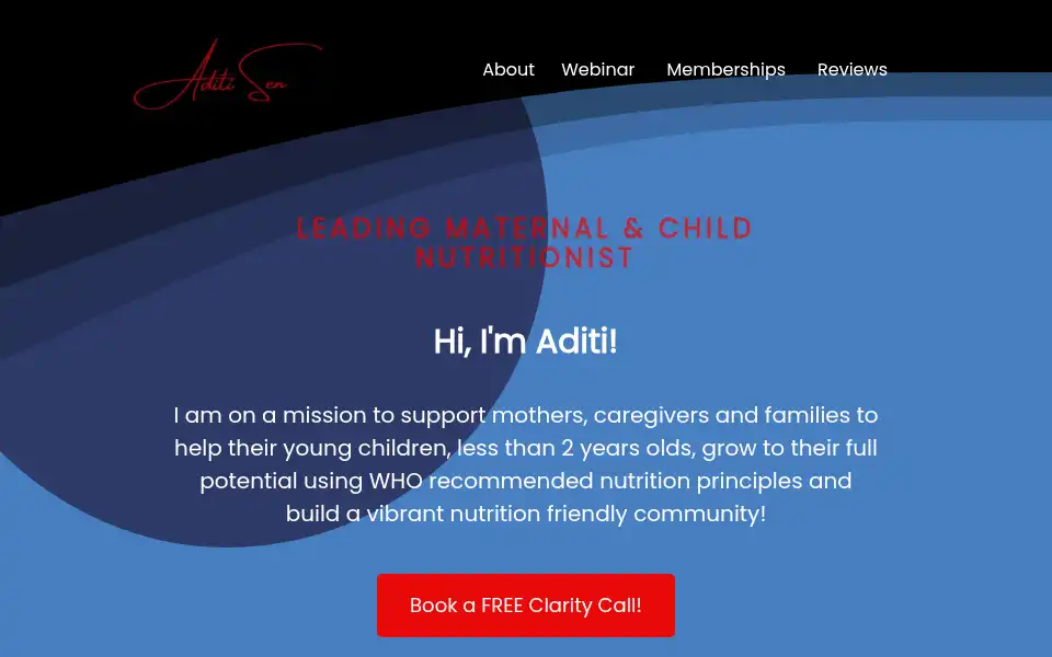 Screenshot of aditisen.in